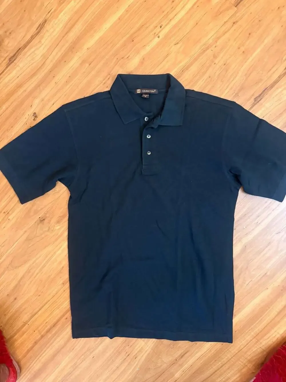 Banana Republic Men's Blue Short Sleeve Polo Shirt with Embroidered Logo